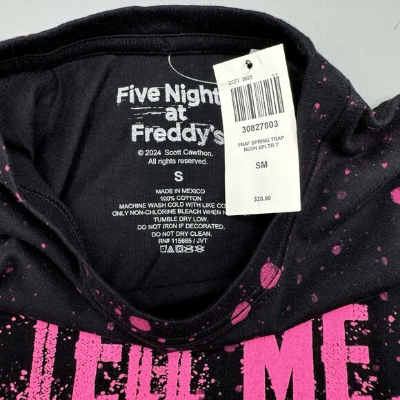 Five Nights At Freddy's FNAF Springtrap Splatter T-Shirt SMALL New - Picture 5 of 7